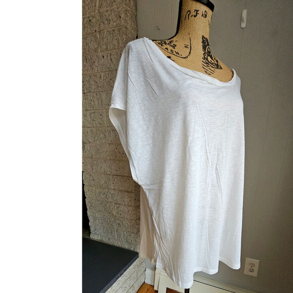 Garnet Hill White T Shirt, Pima Cotton/Modal Womens Sz L NEW - Picture 5 of 12